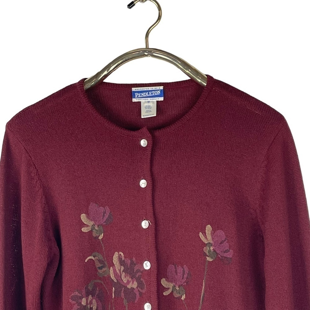 Pendleton Painted Floral Button Down Cherry Red C… - image 6